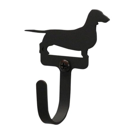 Village Wrought Iron Village Wrought Iron WH-241-S Small Wall Hook - Dachshund - Black WH-241-S